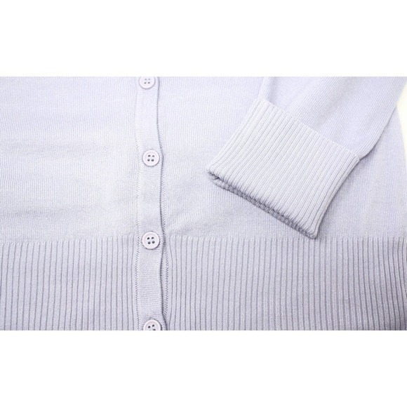 Classic Lilac Button Up Cardigan Sweater 3/4 Length Sleeve Plus Size 2X -Hey Viv - Picture 3 of 7